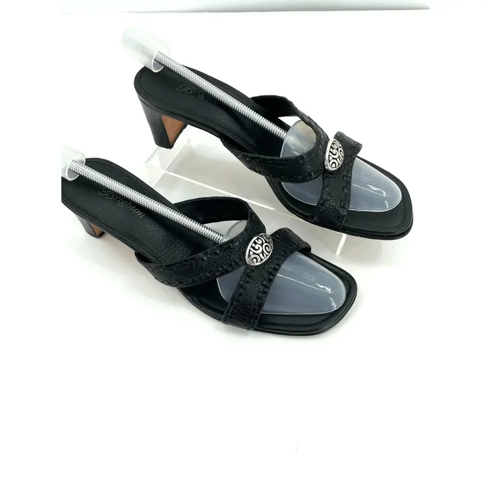 Brighton Tamijo Croc Block Heels, Black, Sz. 9 1/2 M, Casual‎ Office Career